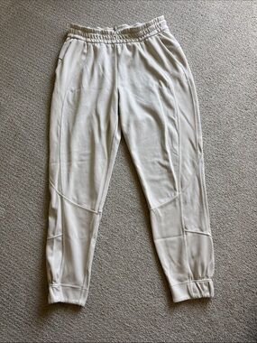 lululemon athletica scuba cream joggers with drawcord